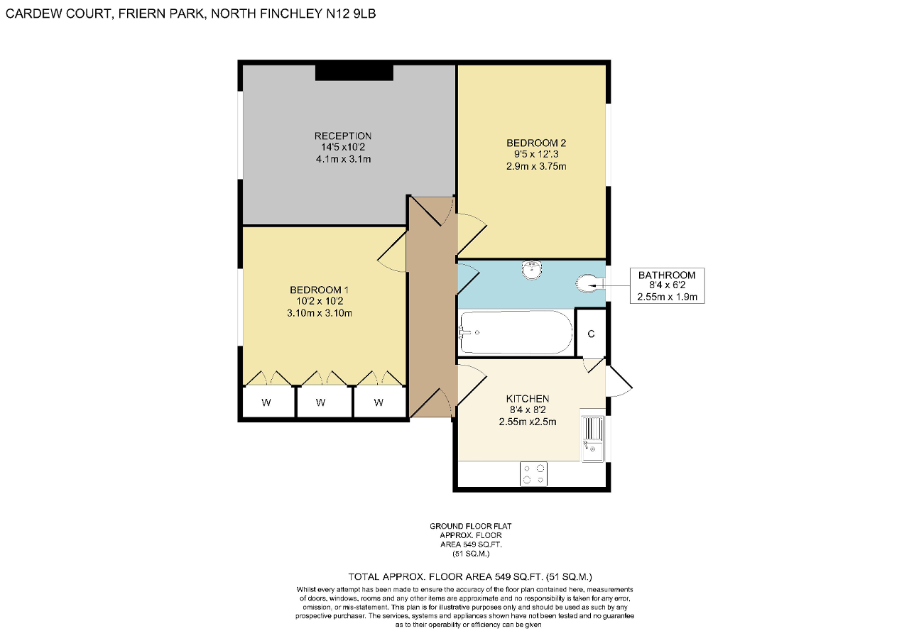 Floorplan of Friern Park, North Finchley, London, N12 9LB