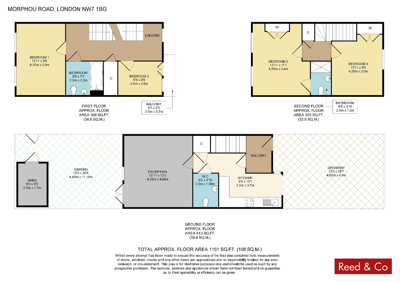 Floorplan of Morphou Road, Mill Hill, London, NW7 1BG